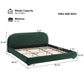 Upholstered Simple Modern Bedroom Bed With Curved Headboard