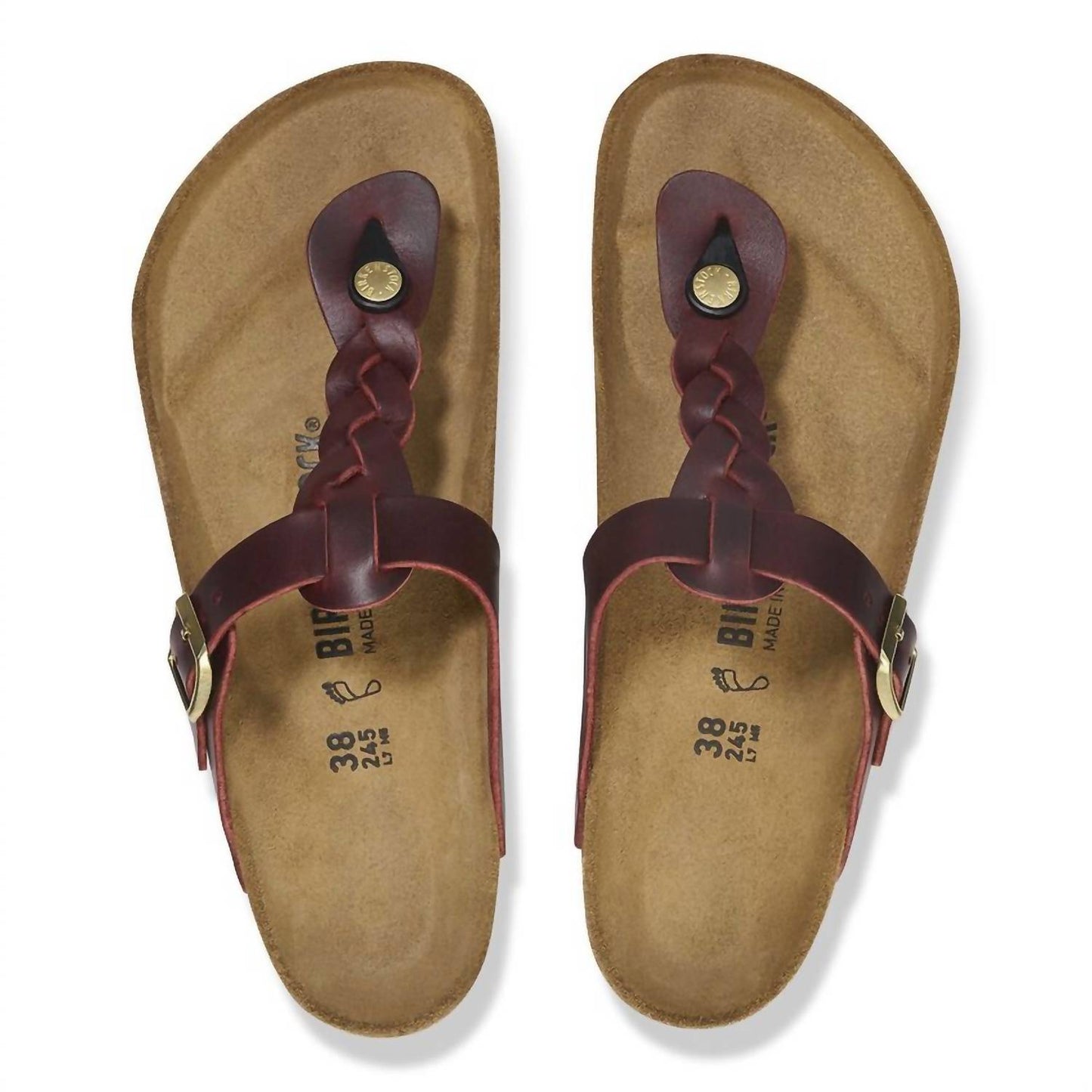 Birkenstock - Women's Gizeh Braided Oiled Leather Sandals