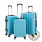 3-in-1 Blue Textured Rolling Hardshell Suitcase Set