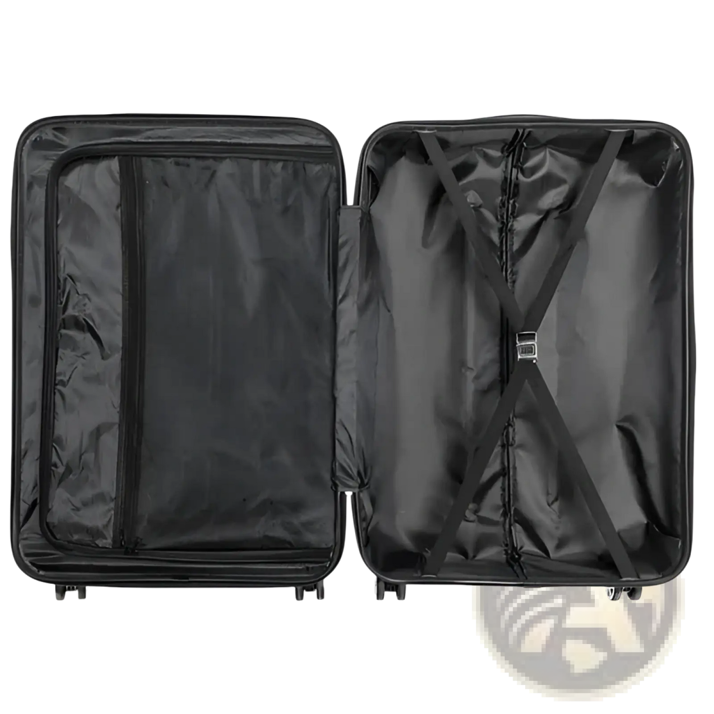 3-in-1 Blue Textured Rolling Hardshell Suitcase Set