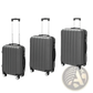 3-in-1 Dark Gray Hard Shell Spinner Luggage Set