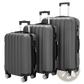 3-in-1 Dark Gray Hard Shell Spinner Luggage Set