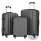 3-in-1 Dark Gray Hardshell Spinner Luggage Set