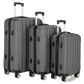 3-in-1 Dark Gray Hardshell Spinner Luggage Set