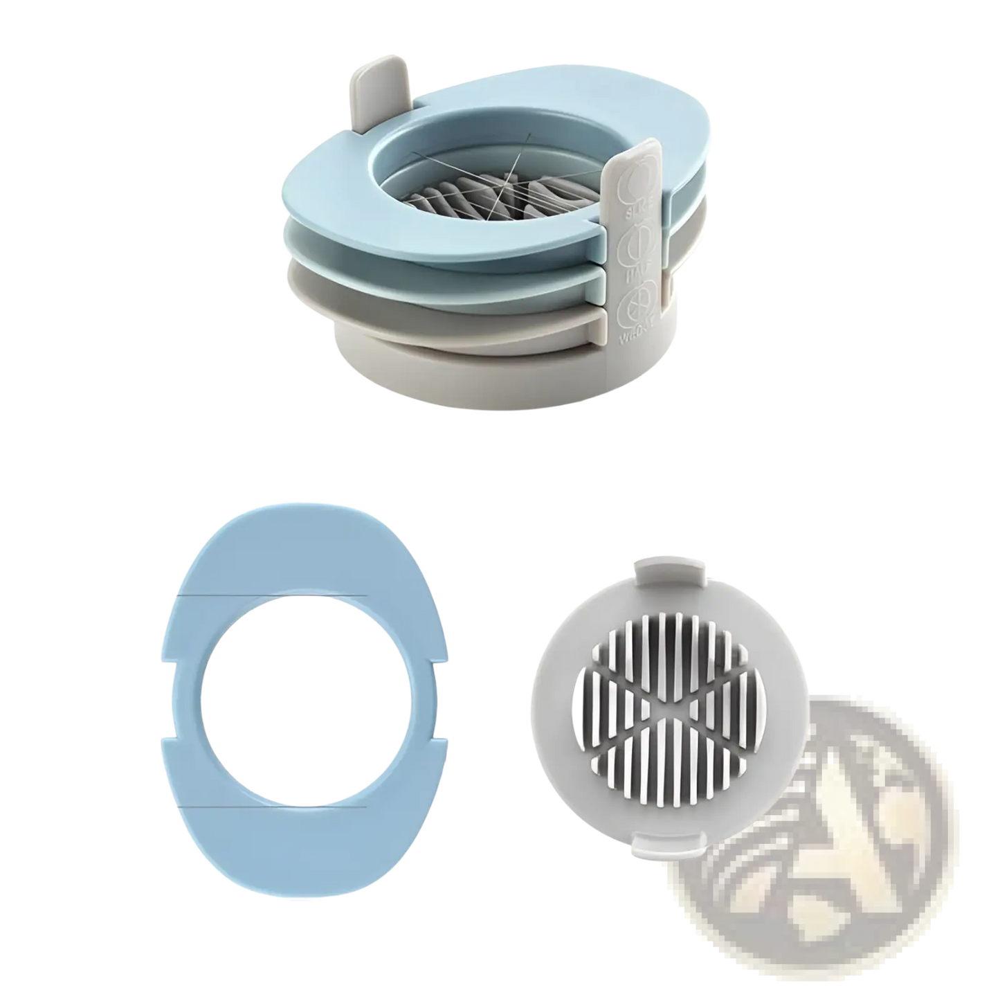 3-in-1 Egg Slicer and Manual Onion Cutter Tool