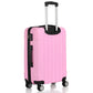 3-in-1 Pink Hard Shell Large Capacity Suitcase Set