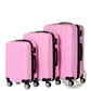 3-in-1 Pink Hard Shell Large Capacity Suitcase Set