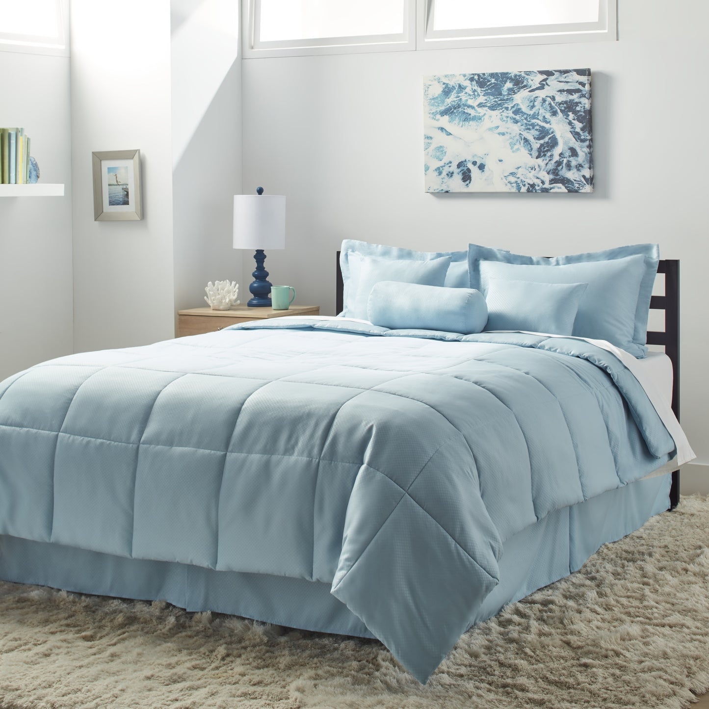 3 Piece Solid Duvet Cover  Sham Covers Set