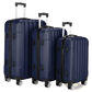 3-piece Navy Blue Hard Shell Spinner Luggage Set