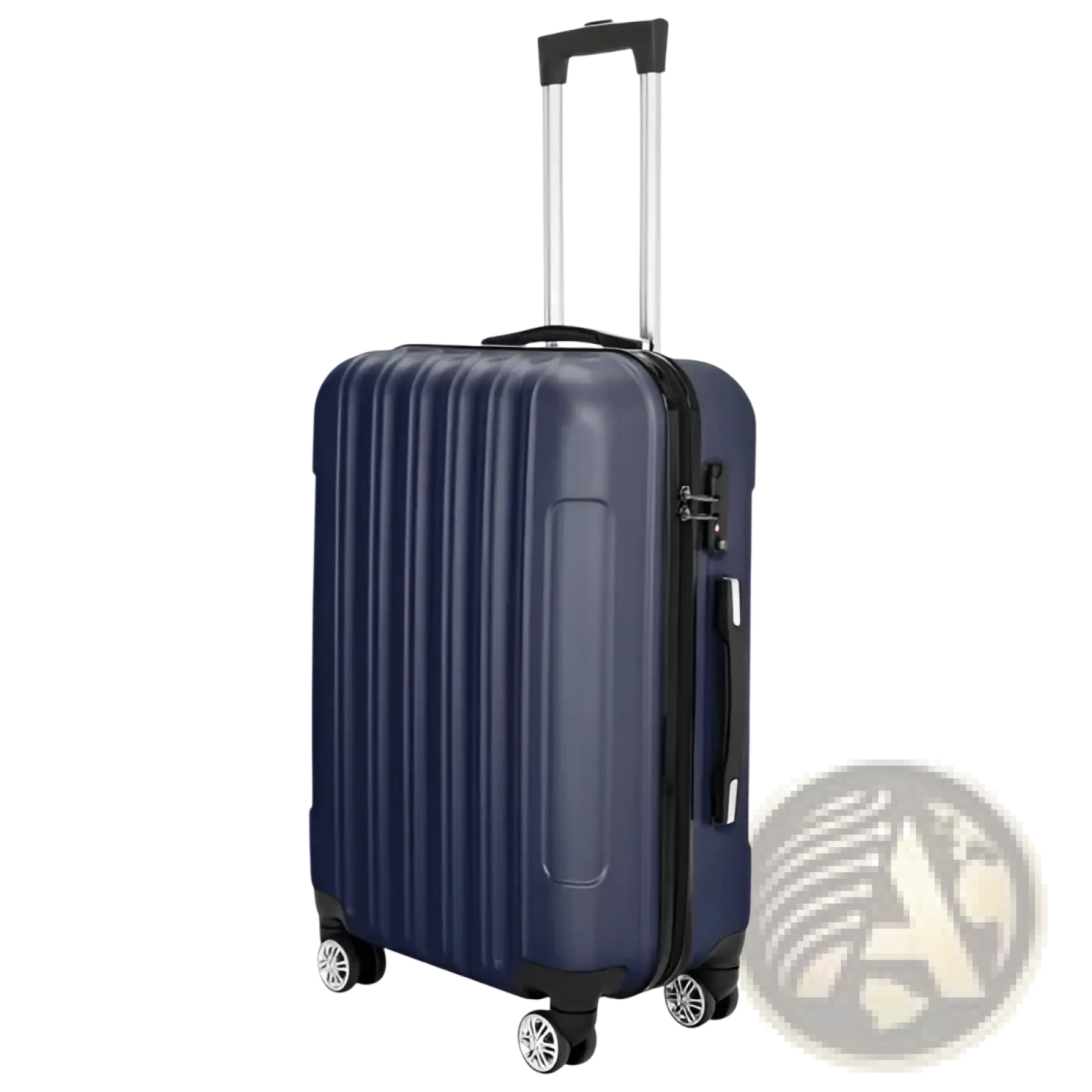 3-piece Navy Blue Hard Shell Spinner Luggage Set