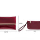 Premium 3-piece Crimson Leather Tote and Clutch Set