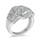 14K White Gold Diamond Cocktail Ring Band (1 3/4 Cttw, H-I Color, SI2-I1 Clarity) - Size 6-1/2