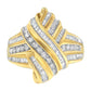 10K Yellow Gold Diamond Bypass Ring (1.0 cttw, H-I Color, I2-I3 Clarity)