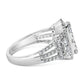 14K White Gold 2 1/4 Cttw Diamond Cocktail Cluster Ring (G-H Color, SI2-I1 Clarity) - Size 7