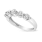 14K White Gold 1.00 Cttw Brilliant Round Cut Diamond 5-Stone Band Ring (H-I Color, SI2-I1 Clarity) - Ring Size 7