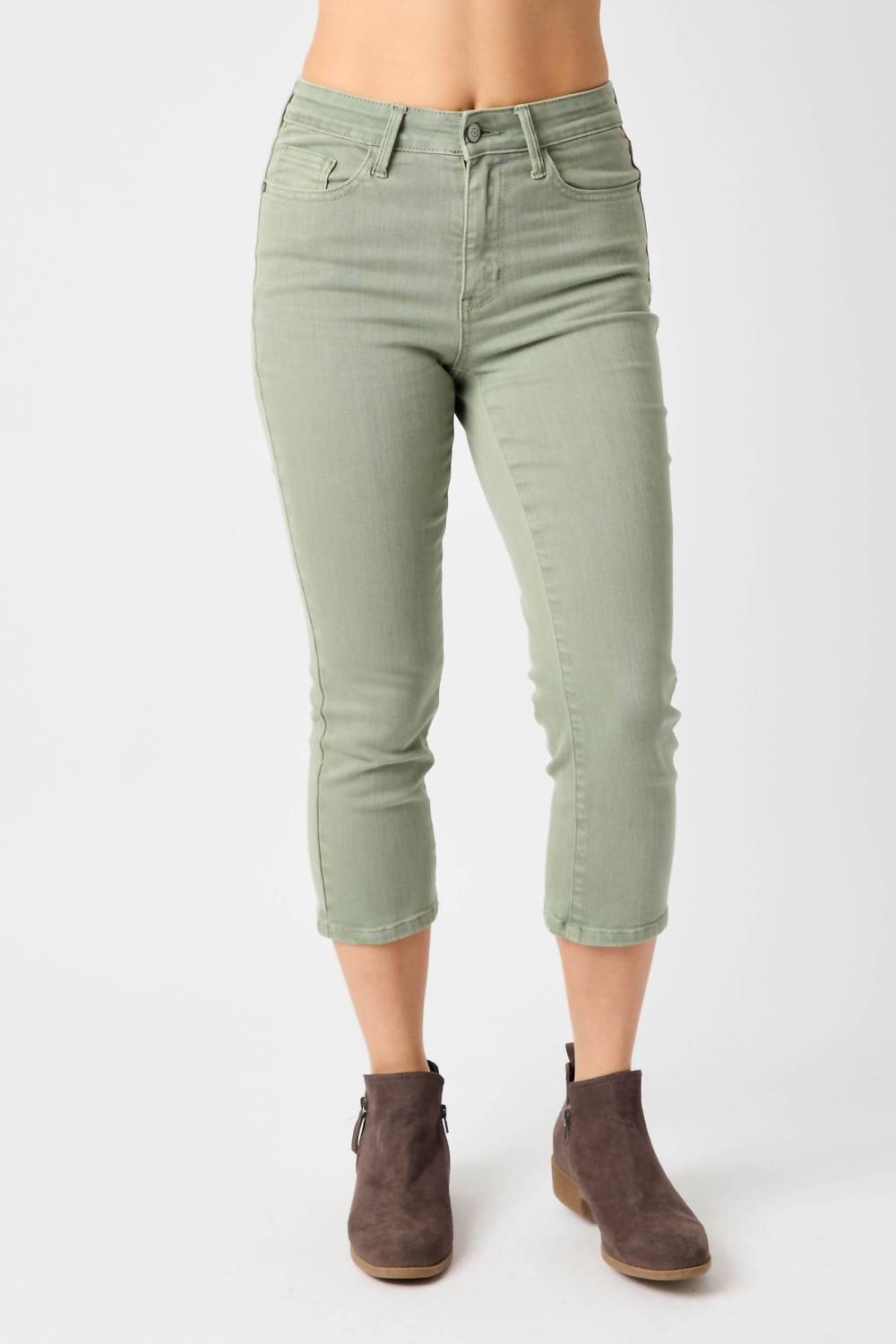 Judy Blue - Mid Rise Garmet Dyed Denim Jeans