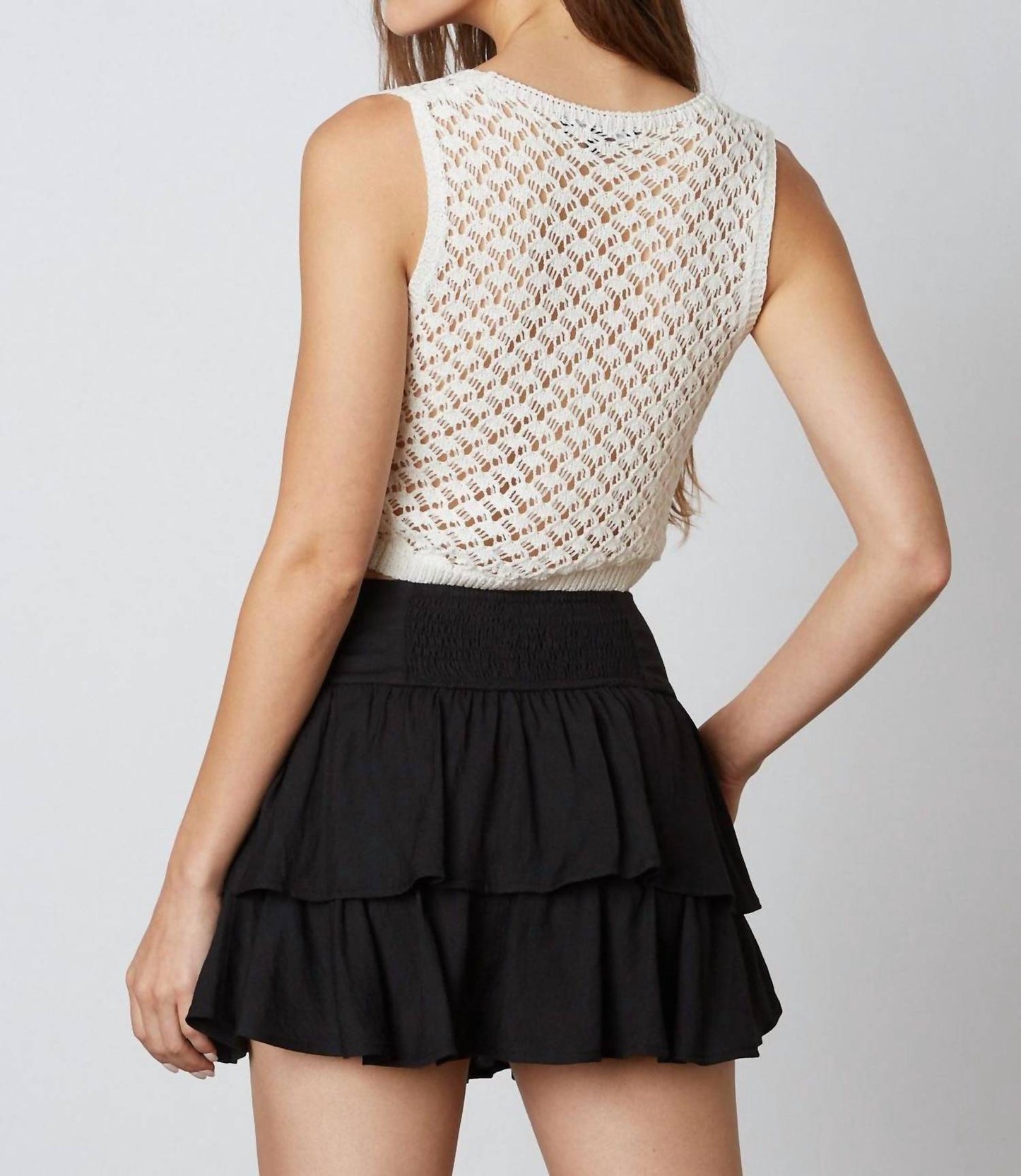 Cotton Candy - Tiered Mini Skirt