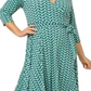 Vestido envelope falso feminino Leota verde tamanho 1X