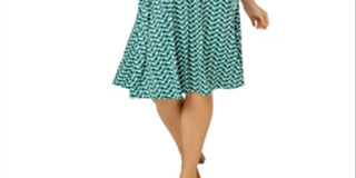 Vestido envelope falso feminino Leota verde tamanho 1X