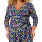 Vestido envelope falso feminino Leota azul