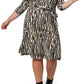 Vestido envelope perfeito Leota Inky Zebra para mulheres, preto