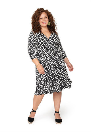 Vestido envelope falso Marlo da Leota para mulheres