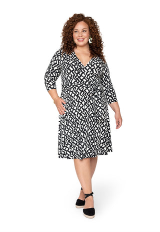 Vestido envelope falso Marlo da Leota para mulheres