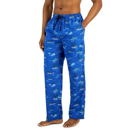 Men's Tropical Hut Printed Cotton Pajama Pants