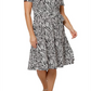 Vestido midi envelope perfeito feminino Leota, preto, tamanho 3X
