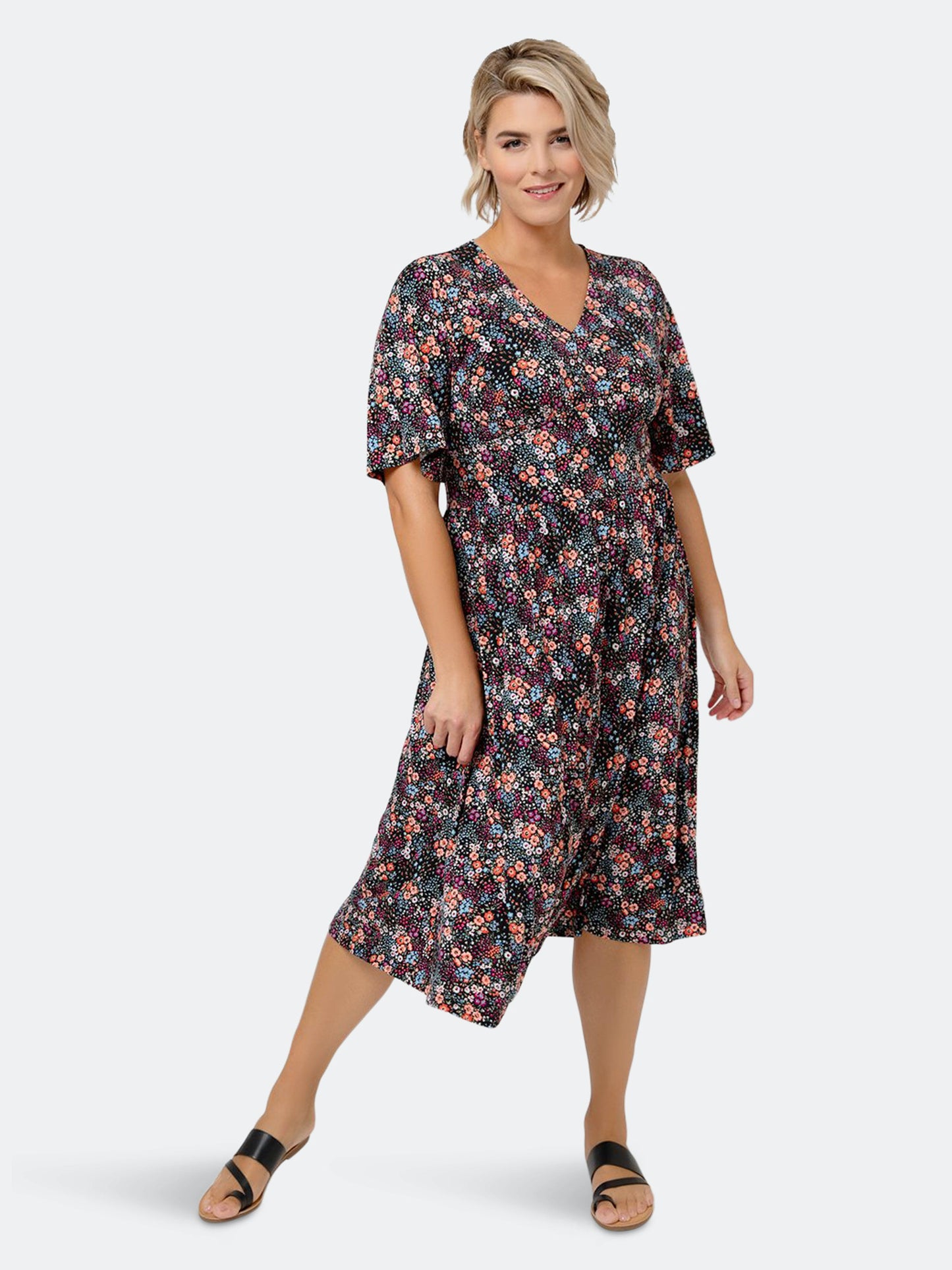 Vestido Zoe Lord &amp; Taylor Floral Confetti Leota Feminino Preto