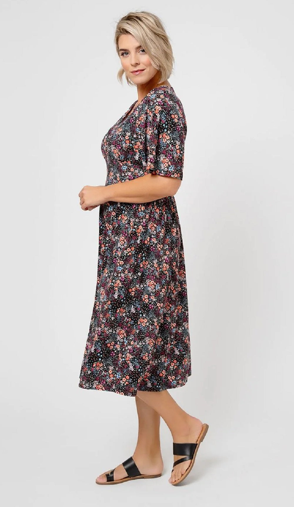 Vestido Zoe Lord &amp; Taylor Floral Confetti Leota Feminino Preto