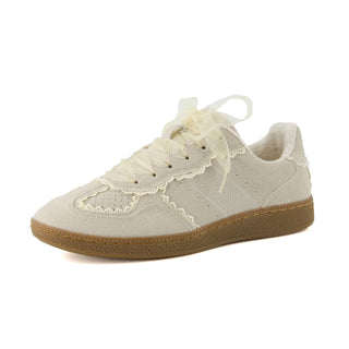 Cushionaire - Tênis casual feminino Belinda com detalhe de renda
