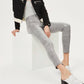 Topshop - Prince Of Wales Coated Houndstooth Zip Treggings