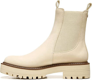 Sam Edelman - Botas femininas Laguna Leather Chelsea Moto com bico arredondado e cano curto