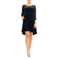 Women's Sheer Polka Dot High Low Dress - Medium