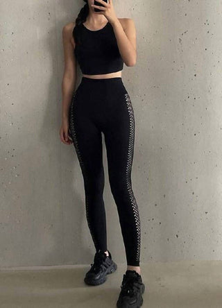 Rockstar Peach - Leggings Arrastão