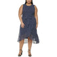Jessica Howard Plus Size Polka Dot Fit & Flare Party Midi Dress