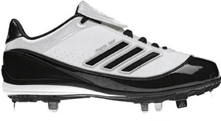 Chuteiras de beisebol Adidas Excel 365 masculinas, brancas/pretas, tamanho 12,5 D, médio, EUA