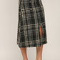 Fate - Tweed Button Front Midi Skirt