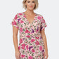 Vestido MIDI com estampa floral Amiya para mulheres Leota, vermelho, tamanho 1X