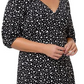 Vestido de malha Becca Sweetheart da Leota para mulheres, preto, tamanho 1X