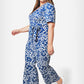 Macacão feminino Leota Kayla em dois tons floral azul