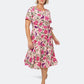 Vestido Giselle Leota Feminino Flutter Lord &amp; Taylor Rosa Tamanho 1X