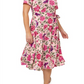 Vestido floral Giselle feminino Leota rosa tamanho 2X