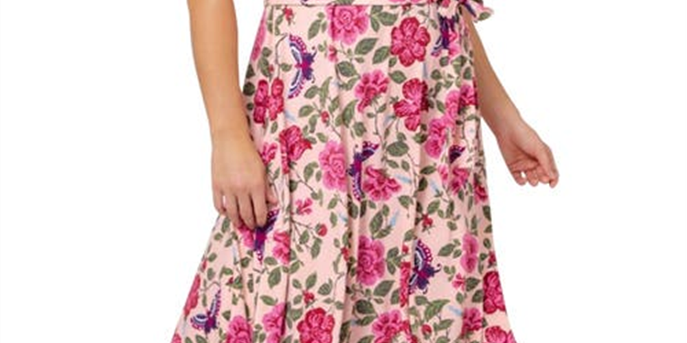 Vestido floral Giselle feminino Leota rosa tamanho 2X