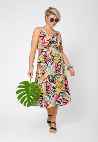 Vestido Leota Feminino Rosemary Preto Tamanho 3X