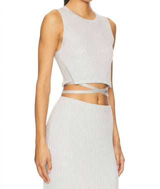 525 America - Stevie Cropped Lurex Tie Tank
