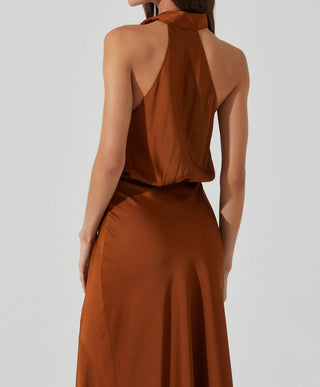 Astr - Vestido midi de cetim Jelyn