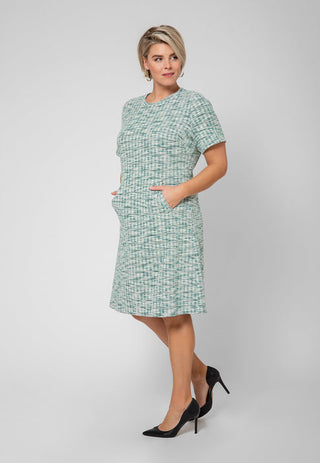 Vestido Maddie Leota Feminino Verde Multicolorido (Curvo)