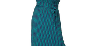 Vestido longo feminino Leota Perfect Wrap azul tamanho 2XL